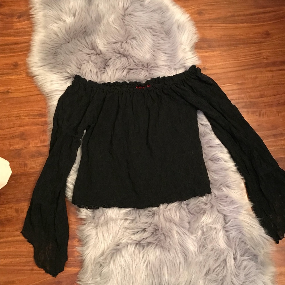 Black Lace off the shoulder top